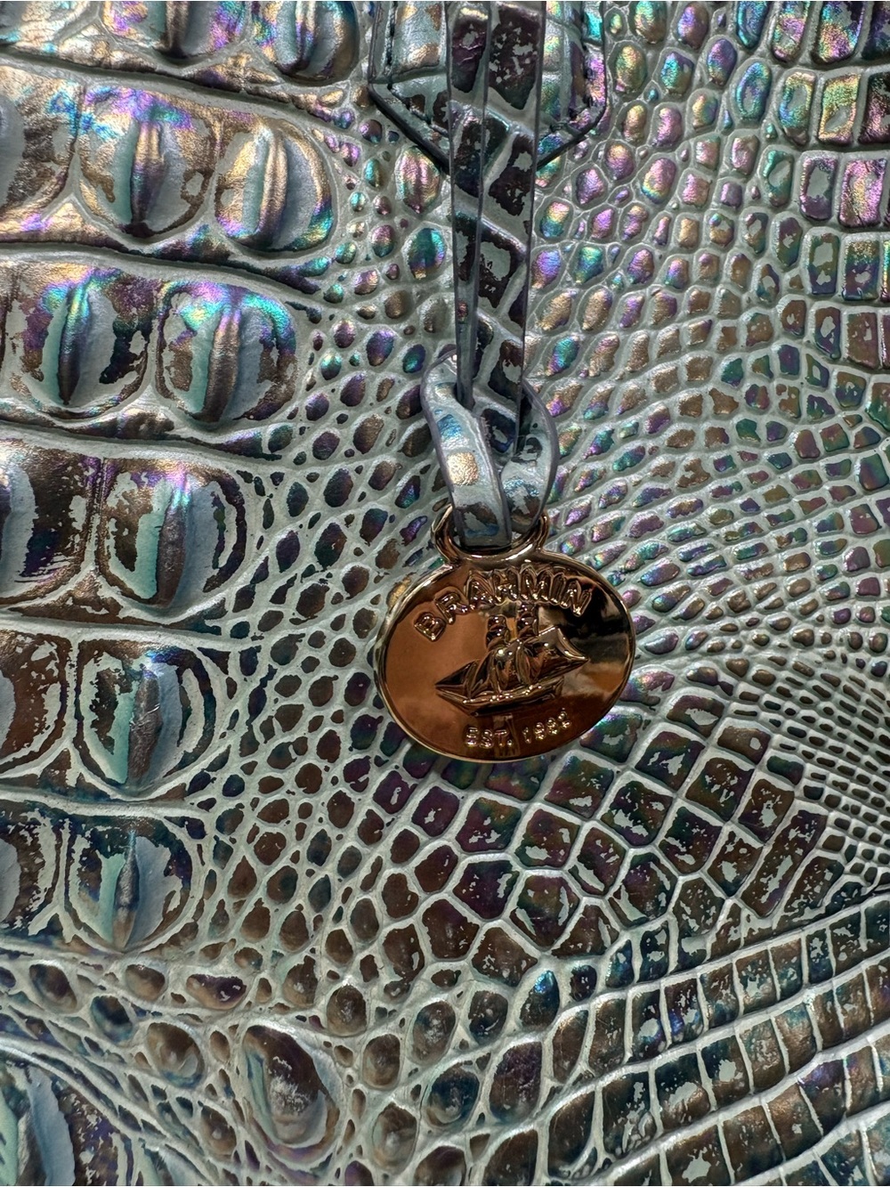 Brahmin Duxbury Blue iridescent bag - Picture 6 of 10